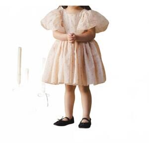 NEW NORALEE sofia puff sleeves dress in antique